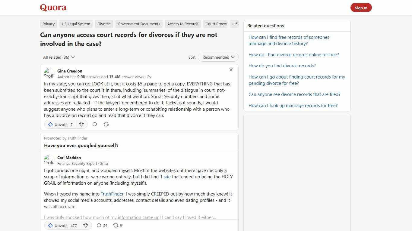 Can anyone access court records for divorces if they are not involved in the case? - Quora